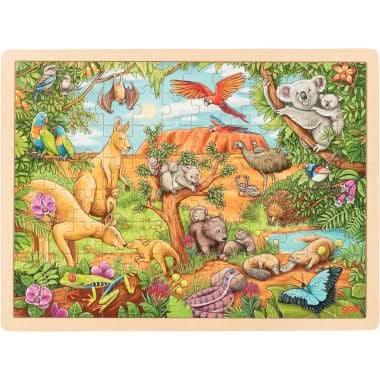 Lot de 4 puzzles à cadre en bois 96 pièces, thèmes divers n°1 - Ma Rentrée Facile