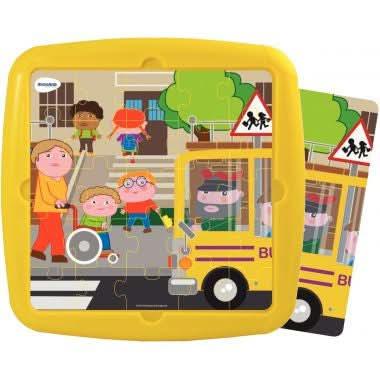 Lot de 4 puzzles à cadres de 25 pièces "La journée d'un enfant" MINILAND - Ma Rentrée Facile