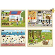Lot de 4 puzzles 28 et 35 pièces, eco-citoyens Nathan - Ma Rentrée Facile