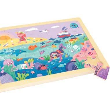 Lot de 4 puzzles en bois, 24/35 pièces, sauvons la planète - Ma Rentrée Facile