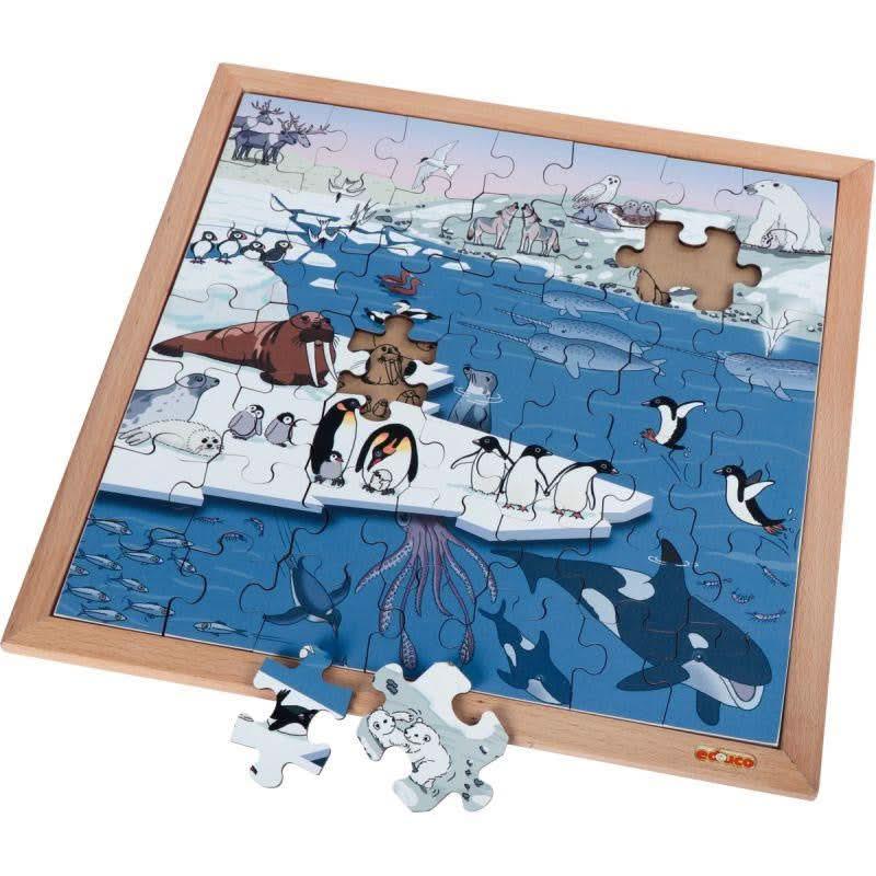 Lot de 4 puzzles en bois 49 pièces, les animaux - Ma Rentrée Facile
