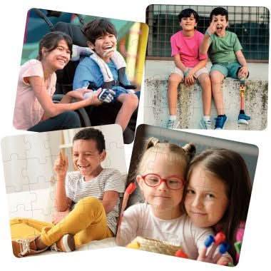 Lot de 4 puzzles en plastique souple, 25 pièces, l'inclusion - Ma Rentrée Facile