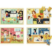 Lot de 4 puzzles, 28 pièces, hors de danger Nathan - Ma Rentrée Facile