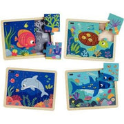 Lot de 4 puzzles les animaux de la mer Nathan - Ma Rentrée Facile
