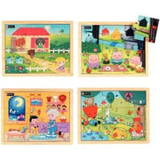 Lot de 4 puzzles 6 et 9 pièces les contes n°1 Nathan - Ma Rentrée Facile