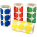 Lot de 4 rouleaux de maxi gommettes rondes diamètre 33 mm, couleurs vives assorties - Ma Rentrée Facile
