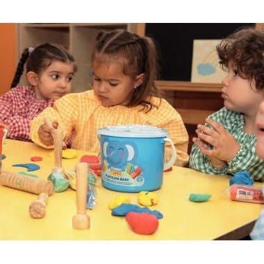 Lot de 4 seaux - 40 pains de 38 g de Plastilina - Ma Rentrée Facile