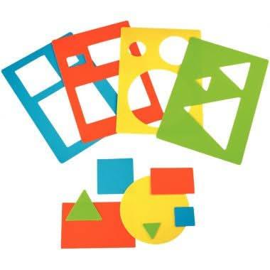 Lot de 4 traceurs formes géométriques Nathan - Ma Rentrée Facile