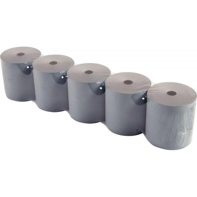 Lot de 5 bobines de papier thermiques, 80x80x12mm, 55g, pour caisse enregistreuse - Ma Rentrée Facile