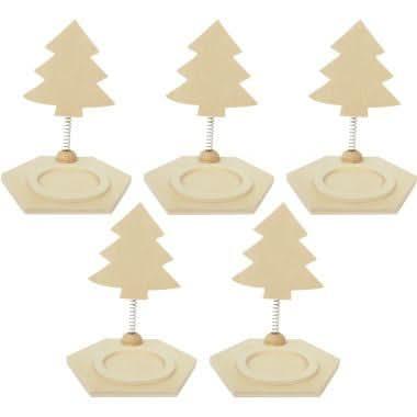 Lot de 5 bougeoirs sapin à ressort - Ma Rentrée Facile