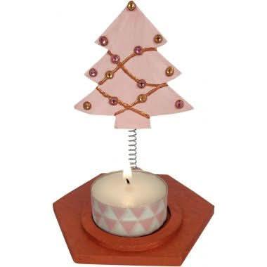 Lot de 5 bougeoirs sapin à ressort - Ma Rentrée Facile