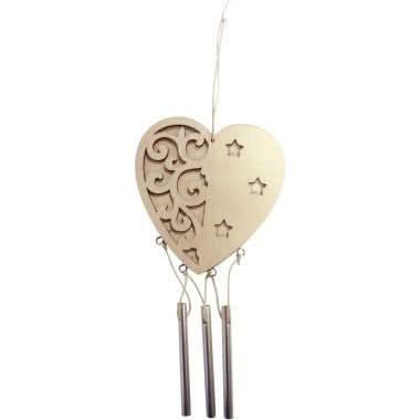 Lot de 5 carillons en bois forme coeur - Ma Rentrée Facile