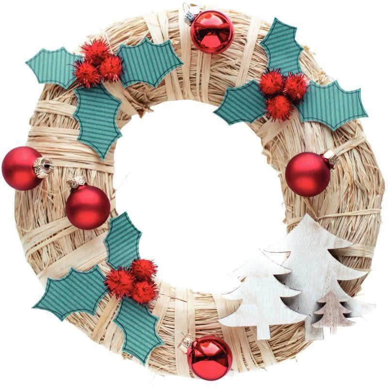 Lot de 5 couronnes en raphia, diamètre 20 cm - Ma Rentrée Facile