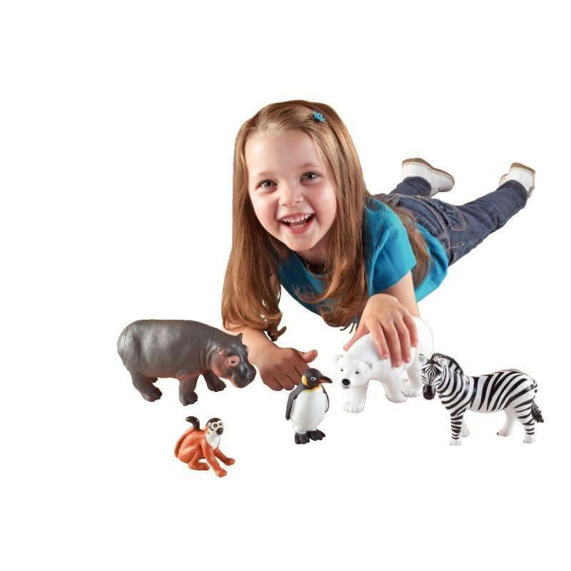 Lot de 5 Jumbo animaux du zoo - Ma Rentrée Facile