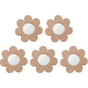 Lot de 5 miroirs forme fleur en carton diamètre 17,5 cm - Ma Rentrée Facile