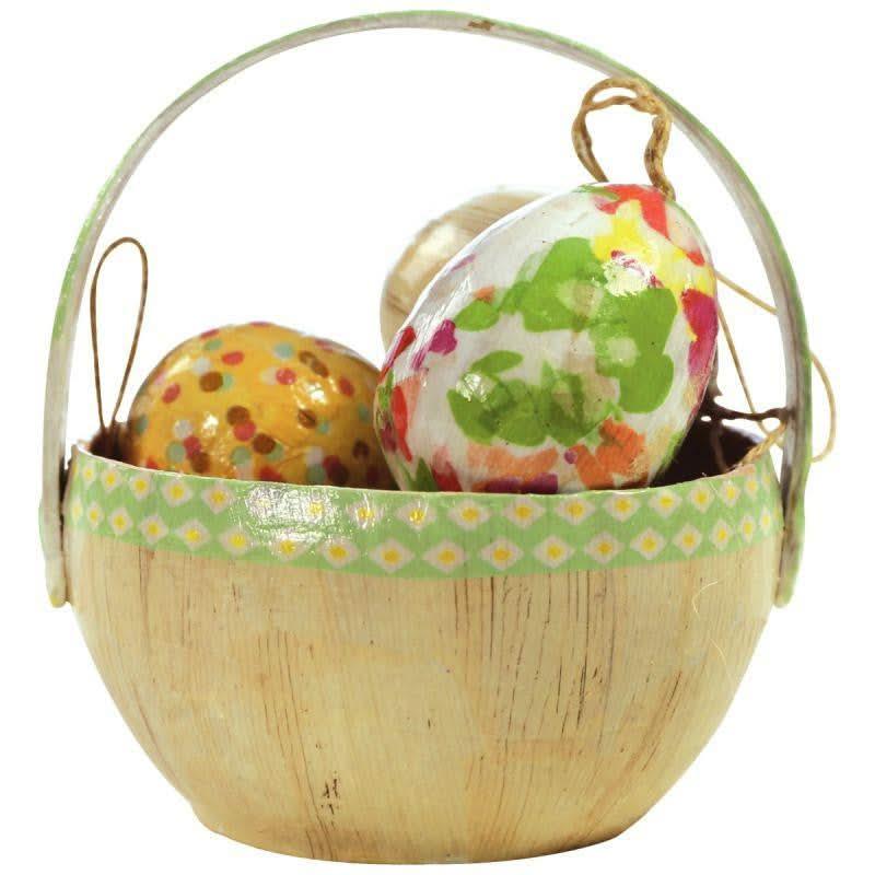 Lot de 5 paniers de Pâques en carton DECOPATCH - Ma Rentrée Facile