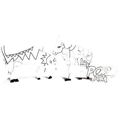 Lot de 5 sculptures carton vaches Pop art - Ma Rentrée Facile