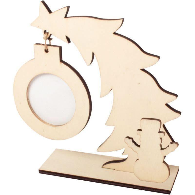 Lot de 5 porte-photos Noël en bois - Ma Rentrée Facile