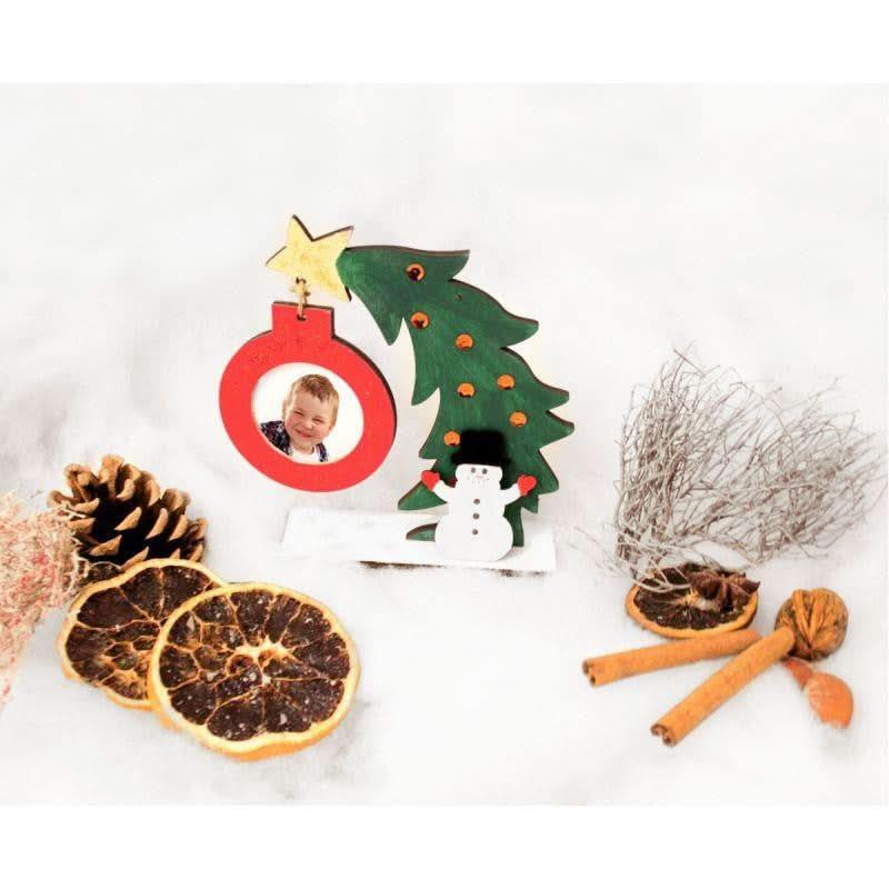 Lot de 5 porte-photos Noël en bois - Ma Rentrée Facile