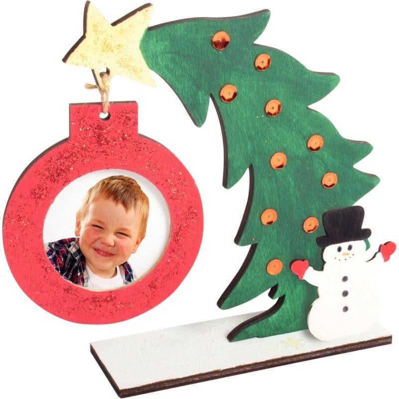 Lot de 5 porte-photos Noël en bois - Ma Rentrée Facile