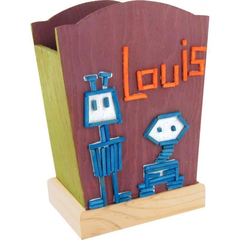 Lot de 5 pots à crayons en bois - Ma Rentrée Facile