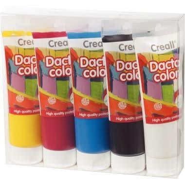 Lot de 5 tubes de 250 ml de gouache concentrée couleurs primaires - Ma Rentrée Facile