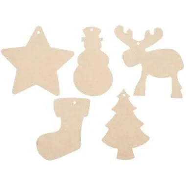 Lot de 50 maxi décorations de Noël à suspendre, assortiment 2 - Ma Rentrée Facile