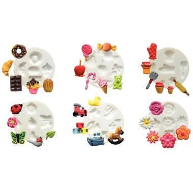 Lot de 6 mini moules en silicone formes assortis lot n°1 - Ma Rentrée Facile