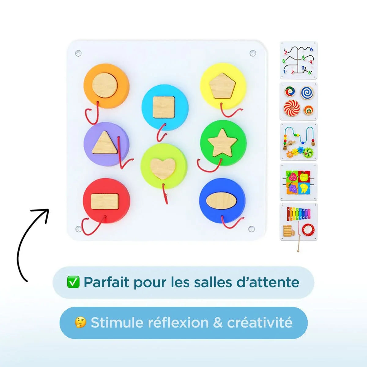 Lot de 6 panneaux d'activités muraux, modèle n°1 - Ma Rentrée Facile