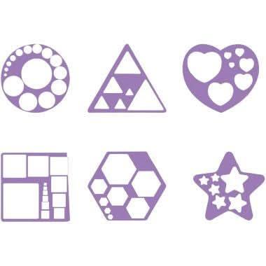 Lot de 6 pochoirs formes géométriques - Ma Rentrée Facile