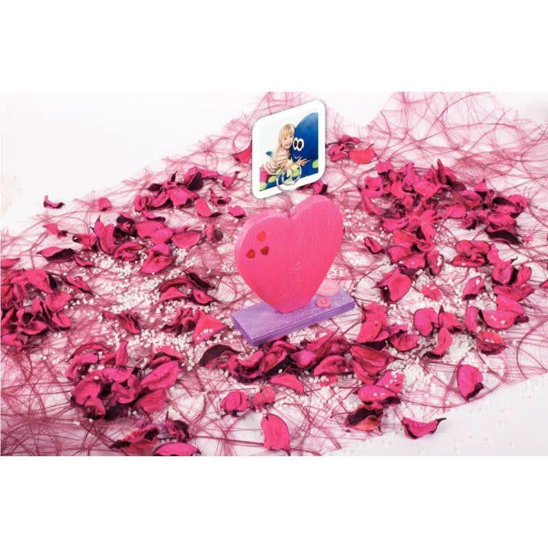 Lot de 6 porte-photos en bois forme coeur - Ma Rentrée Facile