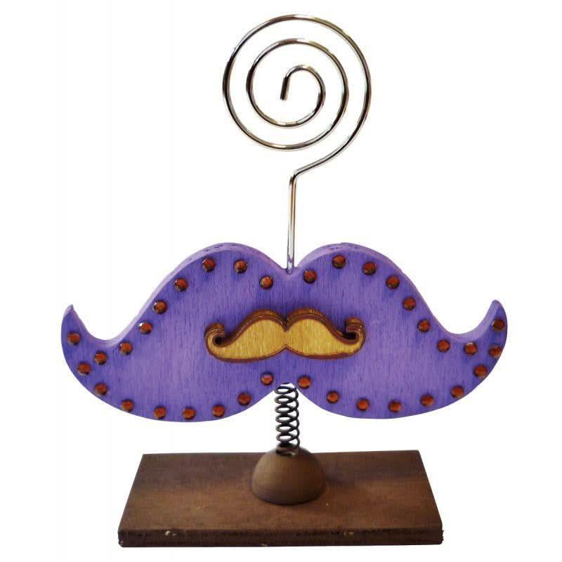 Lot de 6 porte-photos en bois forme moustache - Ma Rentrée Facile