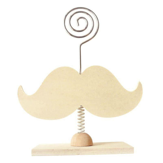 Lot de 6 porte-photos en bois forme moustache - Ma Rentrée Facile