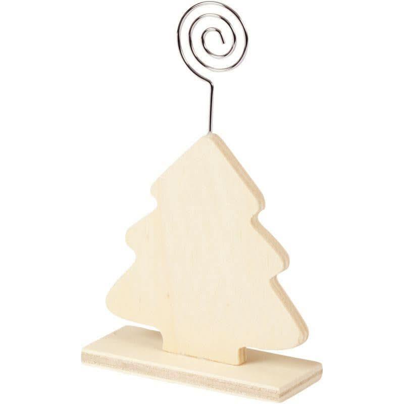 Lot de 6 porte-photos en bois forme sapin - Ma Rentrée Facile