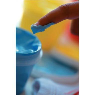 Lot de 6 pots 100ml de peinture aux doigts pour textile, couleurs classiques - Ma Rentrée Facile