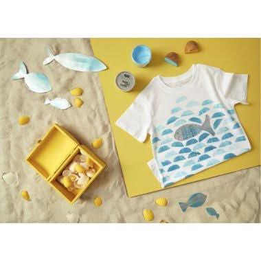 Lot de 6 pots 100ml de peinture aux doigts pour textile, couleurs classiques - Ma Rentrée Facile