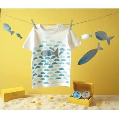 Lot de 6 pots 100ml de peinture aux doigts pour textile, couleurs classiques - Ma Rentrée Facile