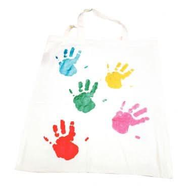 Lot de 6 pots 100ml de peinture aux doigts pour textile, couleurs classiques - Ma Rentrée Facile