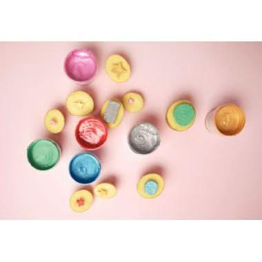 Lot de 6 pots 100ml de peinture aux doigts pour textile couleurs nacrées - Ma Rentrée Facile