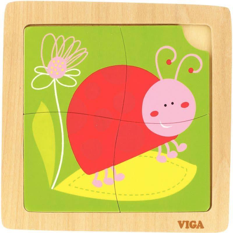 Lot de 6 puzzles 1er âge en bois, 4 pièces - Ma Rentrée Facile