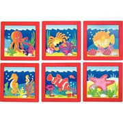 Lot de 6 puzzles en plastique de 9 pièces, les animaux de la mer - Ma Rentrée Facile