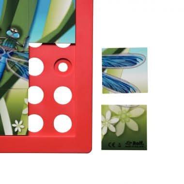 6 puzzles en plastique, 9 pièces, les insectes - Ma Rentrée Facile