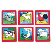 Lot de 6 puzzles en plastique 9 pièces "les animaux de la ferme" - Ma Rentrée Facile