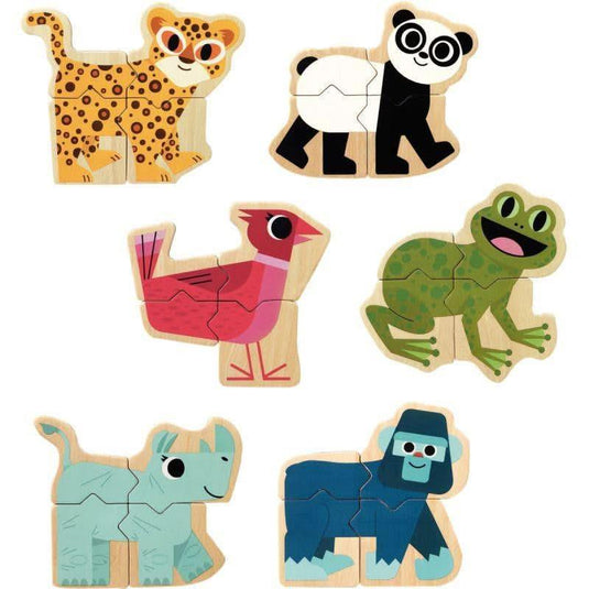 Lot de 6 puzzles magnétiques Mixanimo DJECO - Ma Rentrée Facile