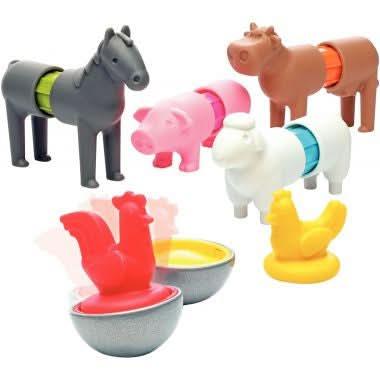 Lot de 6 puzzles magnétiques les animaux de la ferme SMARTMAX - Ma Rentrée Facile