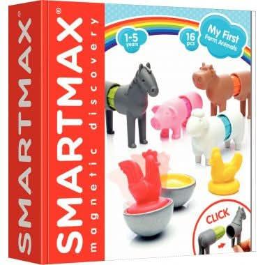 Lot de 6 puzzles magnétiques les animaux de la ferme SMARTMAX - Ma Rentrée Facile