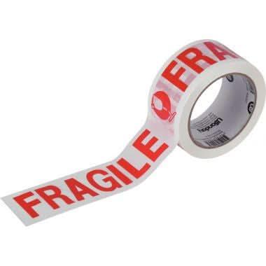 Lot de 6 rouleaux adhésifs, 50mmx66 m, imprimés "FRAGILE" - Ma Rentrée Facile