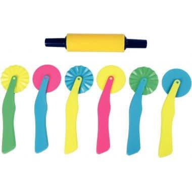 Lot de 6 roulettes pour pâte à modeler - Ma Rentrée Facile