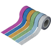 Lot de 6 rubans adhésifs pailletés motifs unis - Ma Rentrée Facile