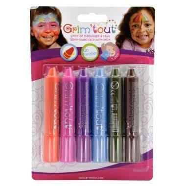 Lot de 6 sticks de 4,7 grammes de maquillage à l'eau coloris pop - Ma Rentrée Facile